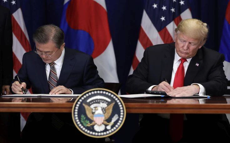 Τραμπ: Ιστορικό ορόσημο η νέα εμπορική συμφωνία Ουάσινγκτον – Σεούλ